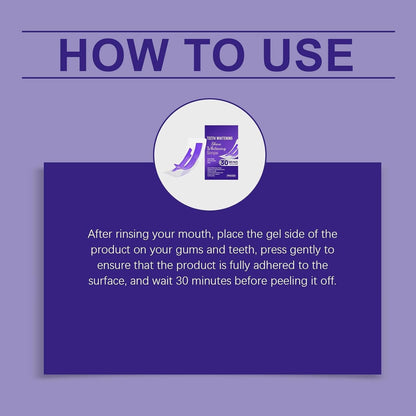 Bande Blanchiment Dentaire Violet, Bandes Blanchissantes Dents Violettes, Teeth Whitening Strips, Élimine Taches Café/Thé/Vin, 30 Minutes De Résultats Visibles Rapidement (2)