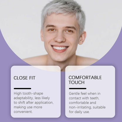 Bande Blanchiment Dentaire Violet, Bandes Blanchissantes Dents Violettes, Teeth Whitening Strips, Élimine Taches Café/Thé/Vin, 30 Minutes De Résultats Visibles Rapidement (2)